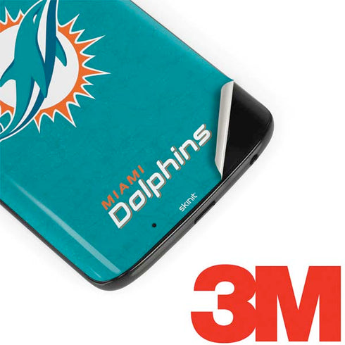NFL Miami Dolphins Distressed- Aqua Moto G6 Skin