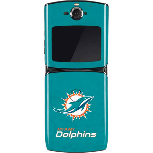 NFL Miami Dolphins Distressed- Aqua Motorola RAZR Skin