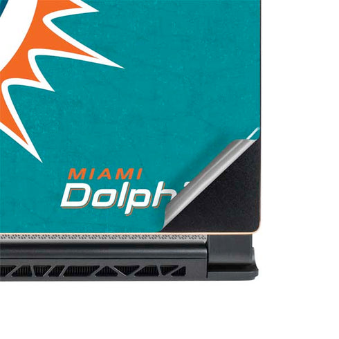 NFL Miami Dolphins Distressed- Aqua MSI GS65 Stealth Laptop Skin
