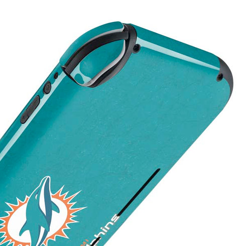 NFL Miami Dolphins Distressed- Aqua Nintendo Switch Lite Skin