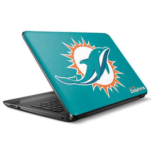 NFL Miami Dolphins Distressed- Aqua HP Notebook Skin