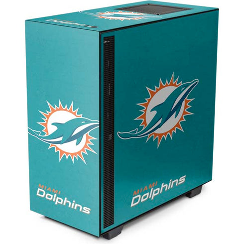 NFL Miami Dolphins Distressed- Aqua NZXT H510 Compact ATX Mid-Tower Case Skin