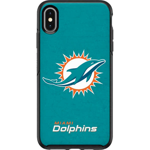 NFL Miami Dolphins Distressed- Aqua Otterbox Symmetry iPhone Skin