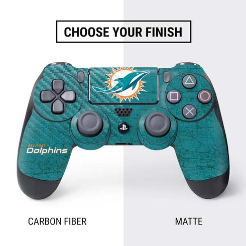 NFL Miami Dolphins Distressed- Aqua PS4 Controller Skin