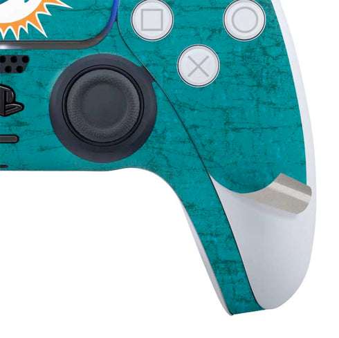NFL Miami Dolphins Distressed- Aqua PS5 Bundle Skin