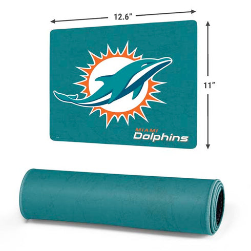 NFL Miami Dolphins Distressed- Aqua Gaming Mouse Pad