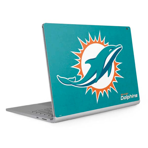NFL Miami Dolphins Distressed- Aqua Surface Book 2 15in Skin