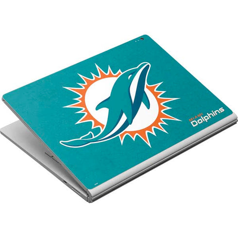 NFL Miami Dolphins Distressed- Aqua Surface Book Skin