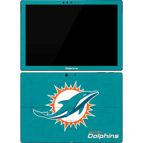 NFL Miami Dolphins Distressed- Aqua Surface Pro 7 Skin