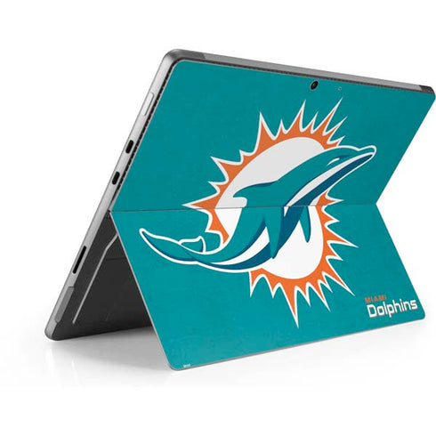 NFL Miami Dolphins Distressed- Aqua Surface Pro 8 Skin