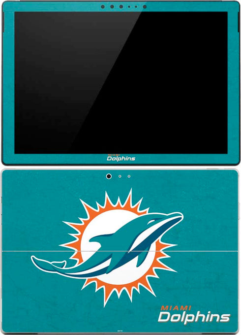 NFL Miami Dolphins Distressed- Aqua Surface Pro (2017) Skin