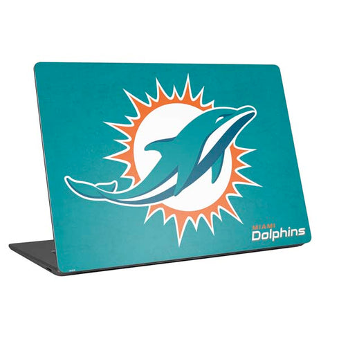 NFL Miami Dolphins Distressed- Aqua Universal Laptop 14in (11.4 x 8.2in) Skin