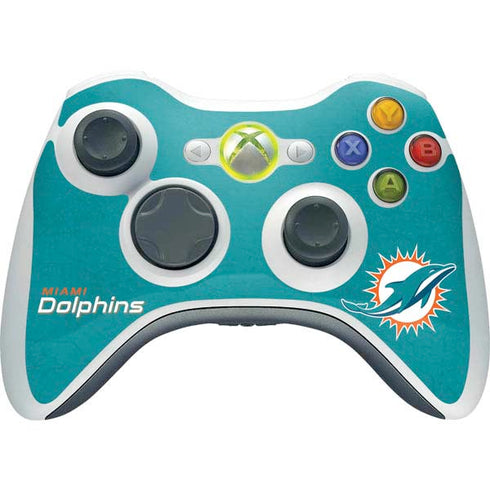 NFL Miami Dolphins Distressed- Aqua Xbox 360 Wireless Controller Skin