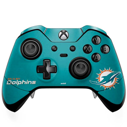 NFL Miami Dolphins Distressed- Aqua Xbox One Elite Controller Skin