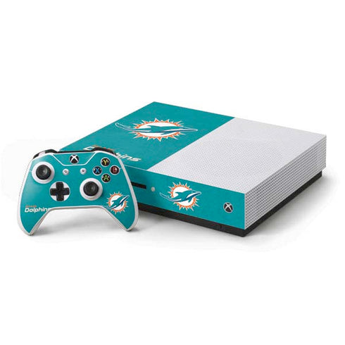 NFL Miami Dolphins Distressed- Aqua Xbox One Skins