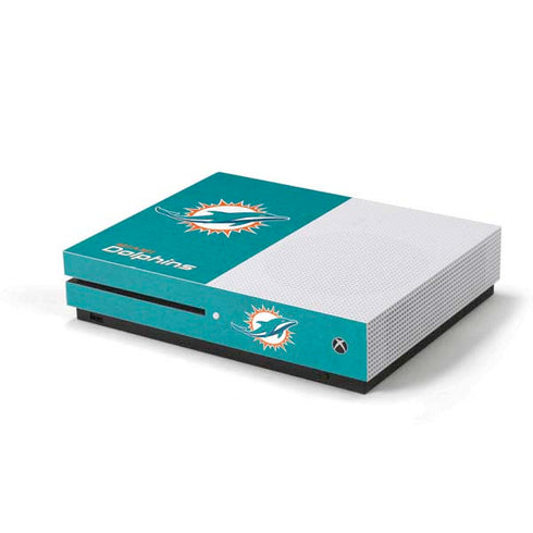 NFL Miami Dolphins Distressed- Aqua Xbox One S Console Skin