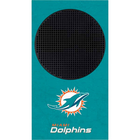 NFL Miami Dolphins Distressed- Aqua Xbox Series S Skins
