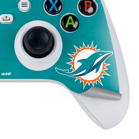 NFL Miami Dolphins Distressed- Aqua Xbox Series S Bundle Skin