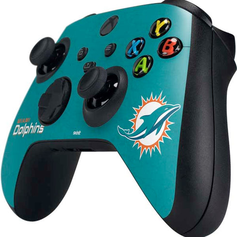 NFL Miami Dolphins Distressed- Aqua Xbox Series X Controller Skin