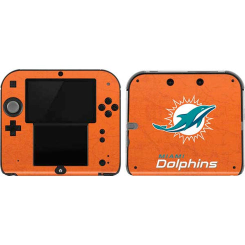 NFL Miami Dolphins Distressed- Orange Nintendo 2DS Skin