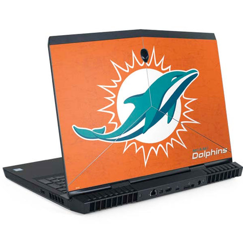 NFL Miami Dolphins Distressed- Orange Dell Alienware Skin