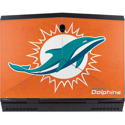NFL Miami Dolphins Distressed- Orange Dell Alienware Skin