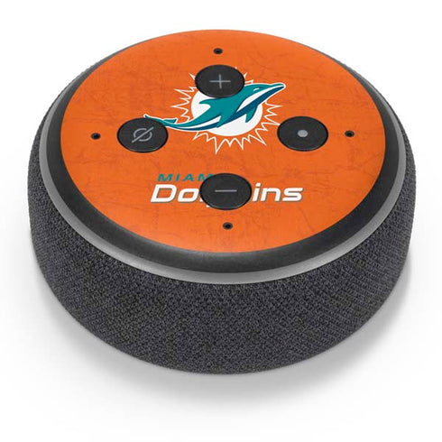 NFL Miami Dolphins Distressed- Orange Amazon Echo Dot Skin