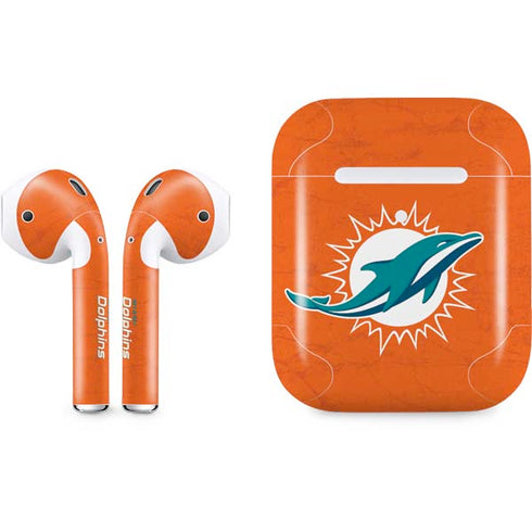 NFL Miami Dolphins Distressed- Orange Apple AirPods 2 Skin