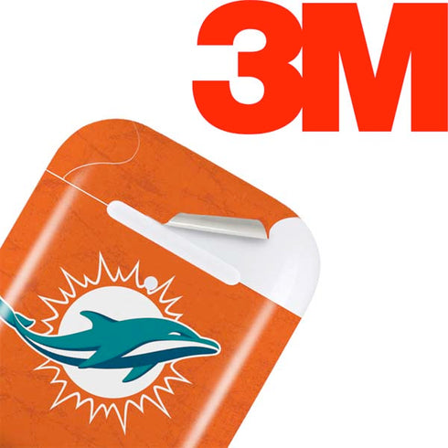 NFL Miami Dolphins Distressed- Orange Apple AirPods 2 Skin