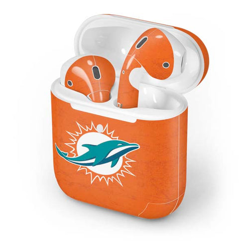 NFL Miami Dolphins Distressed- Orange Apple AirPods 2 Skin