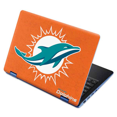 NFL Miami Dolphins Distressed- Orange Aspire R11 11.6in Skin