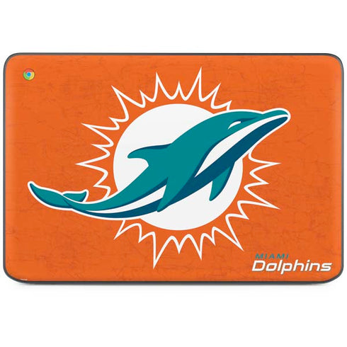 NFL Miami Dolphins Distressed- Orange HP Chromebook Skin