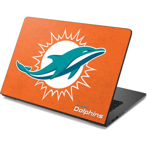NFL Miami Dolphins Distressed- Orange Dell Chromebook Skin