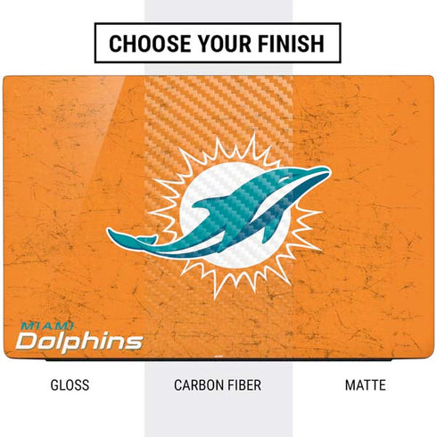 NFL Miami Dolphins Distressed- Orange Dell Vostro Skin