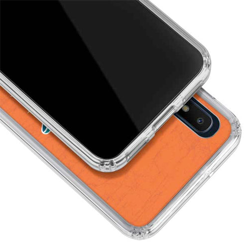 NFL Miami Dolphins Distressed- Orange Galaxy A10e Clear Case