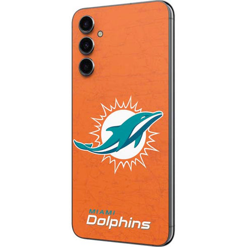 NFL Miami Dolphins Distressed- Orange Galaxy A14 5G Skin