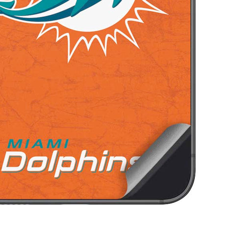 NFL Miami Dolphins Distressed- Orange Galaxy A14 5G Skin