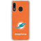 NFL Miami Dolphins Distressed- Orange Galaxy A20 Clear Case