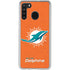 NFL Miami Dolphins Distressed- Orange Galaxy A21 Clear Case