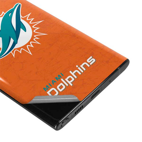 NFL Miami Dolphins Distressed- Orange Galaxy Note 10 Skin