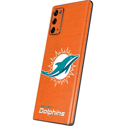 NFL Miami Dolphins Distressed- Orange Galaxy Note20 5G Skin