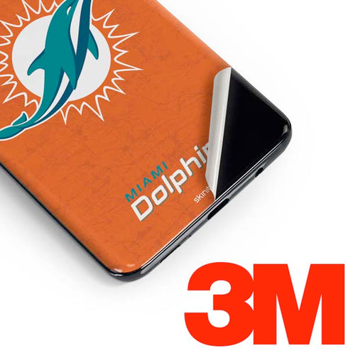 NFL Miami Dolphins Distressed- Orange Galaxy S10 Skin