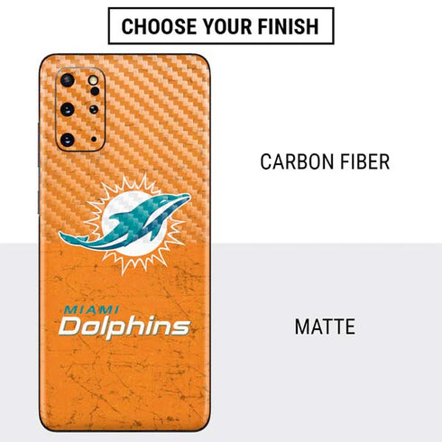 NFL Miami Dolphins Distressed- Orange Galaxy S20 Plus Skin