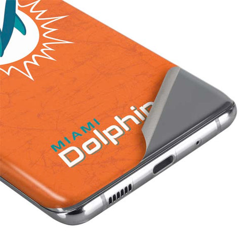 NFL Miami Dolphins Distressed- Orange Galaxy S20 Skin