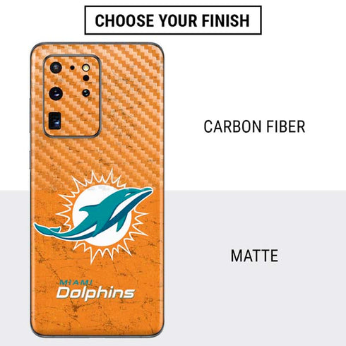 NFL Miami Dolphins Distressed- Orange Galaxy S20 Ultra 5G Skin