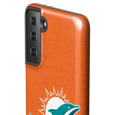NFL Miami Dolphins Distressed- Orange Galaxy S21 Plus 5G Pro Case
