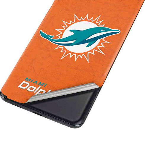 NFL Miami Dolphins Distressed- Orange Galaxy S21 Plus 5G Skin