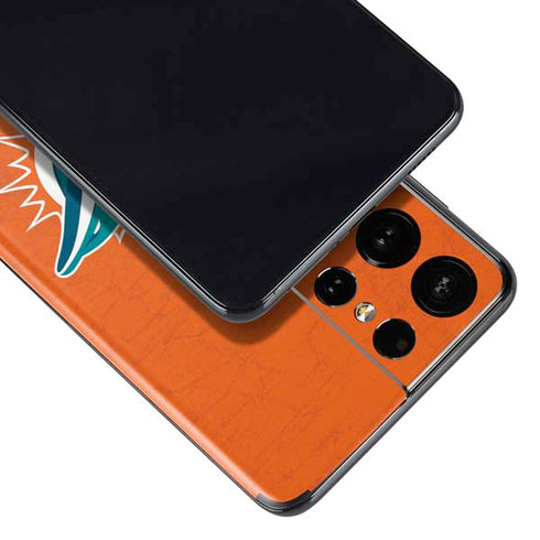 NFL Miami Dolphins Distressed- Orange Galaxy S21 Ultra 5G Skin