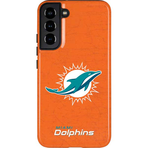 NFL Miami Dolphins Distressed- Orange Galaxy S22 Plus Pro Case