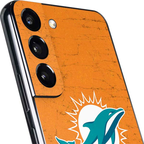 NFL Miami Dolphins Distressed- Orange Galaxy S22 Plus Skin